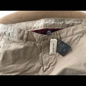 New Eddie Bauer Flannel-lined Chinos
